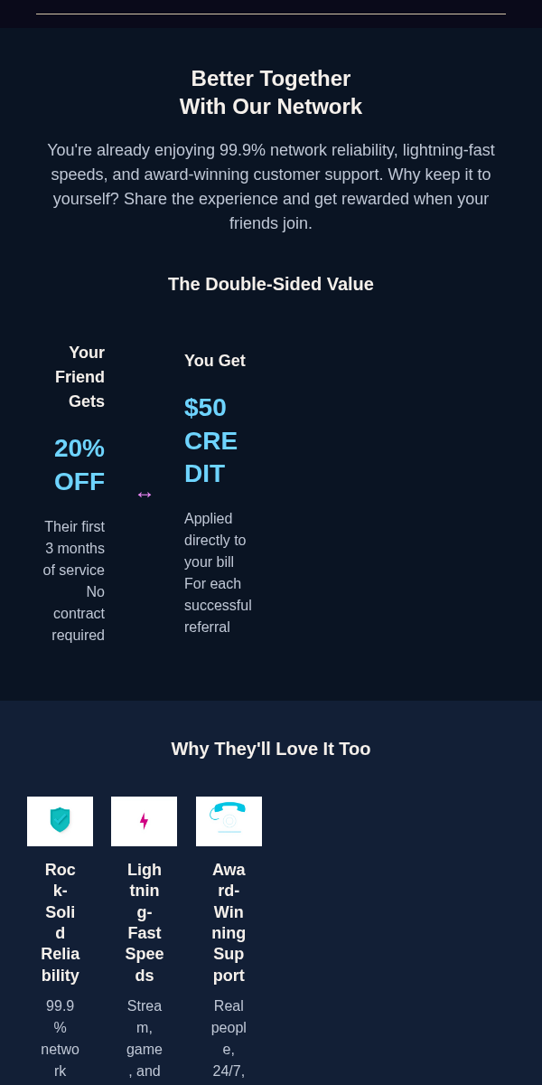 Referral Program Email Template for Telecommunications