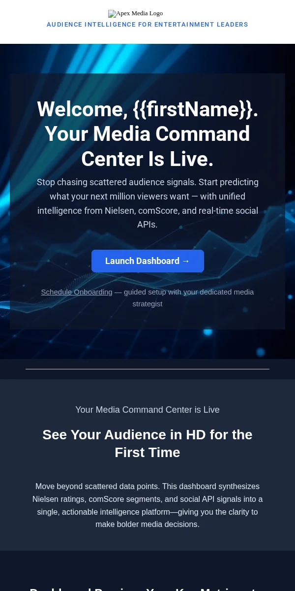 Activation Email Template for Entertainment Media