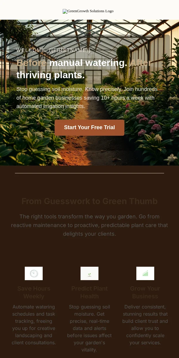 Activation Email Template for Home Garden