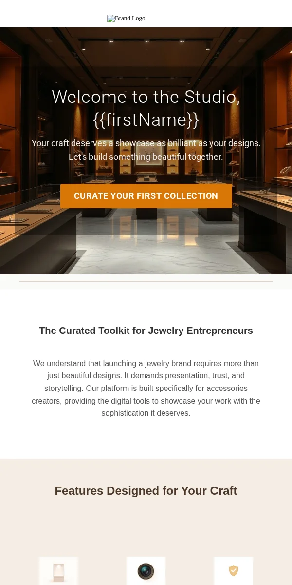 Activation Email Template for Jewelry Accessories