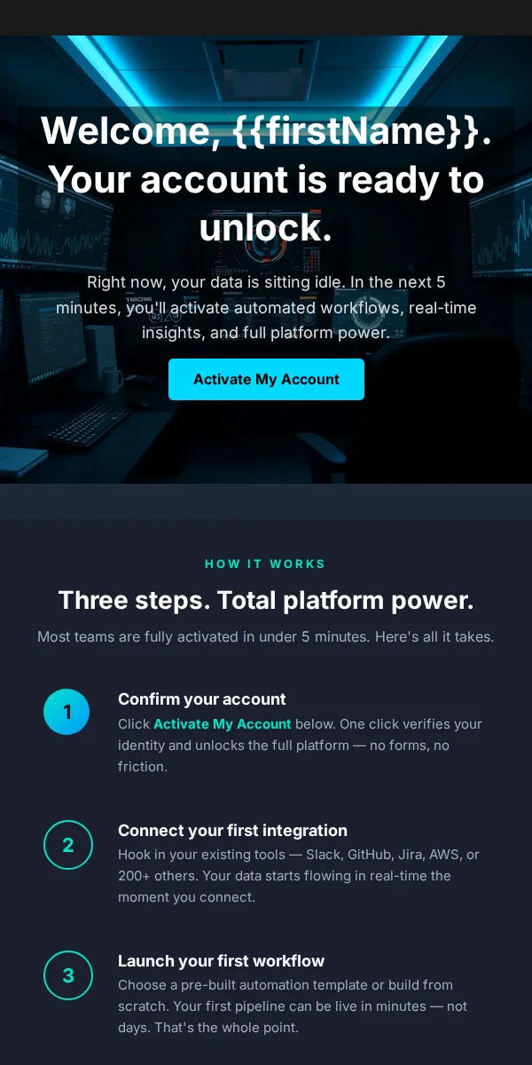 Activation Email Template for Technology
