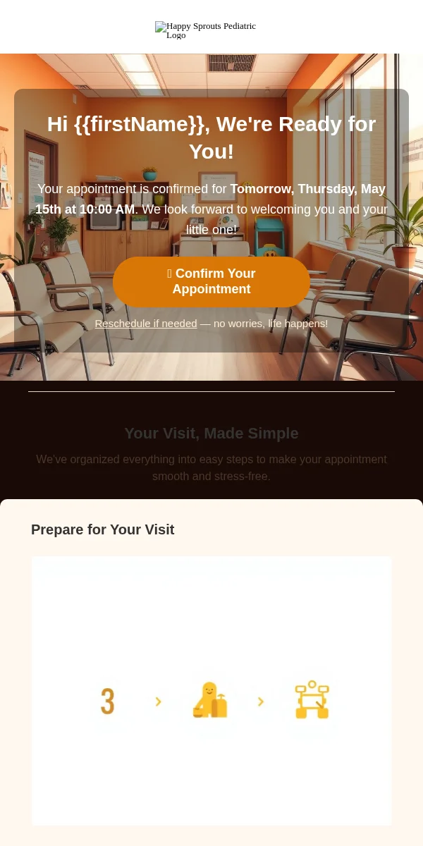 Appointment Reminder Email Template for Baby Kids