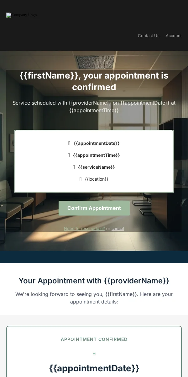 Appointment Reminder Email Template for Professional Services