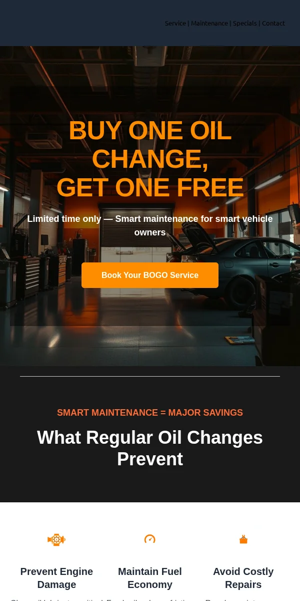 Bogo Offer Email Template for Automotive