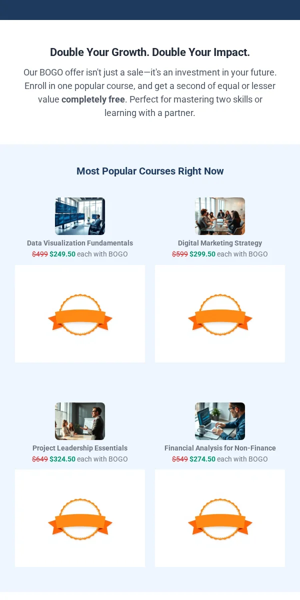 Bogo Offer Email Template for Education