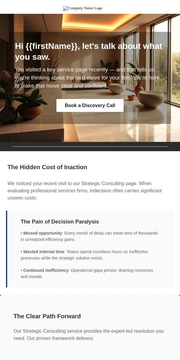 Browse Abandonment Email Template for Professional Services