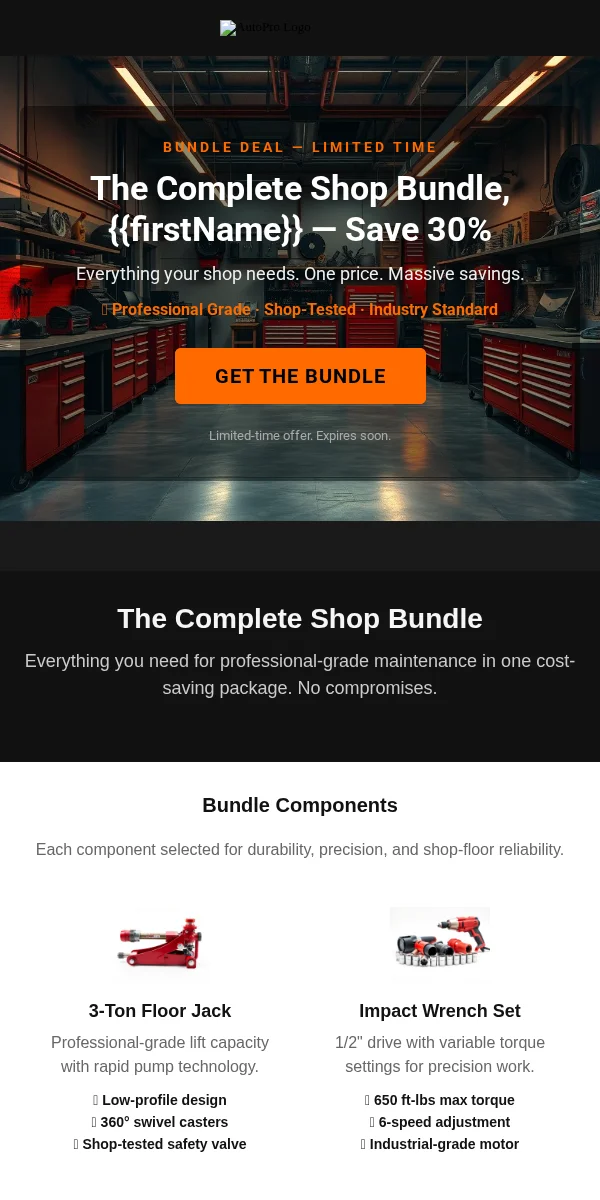 Bundle Deal Email Template for Automotive