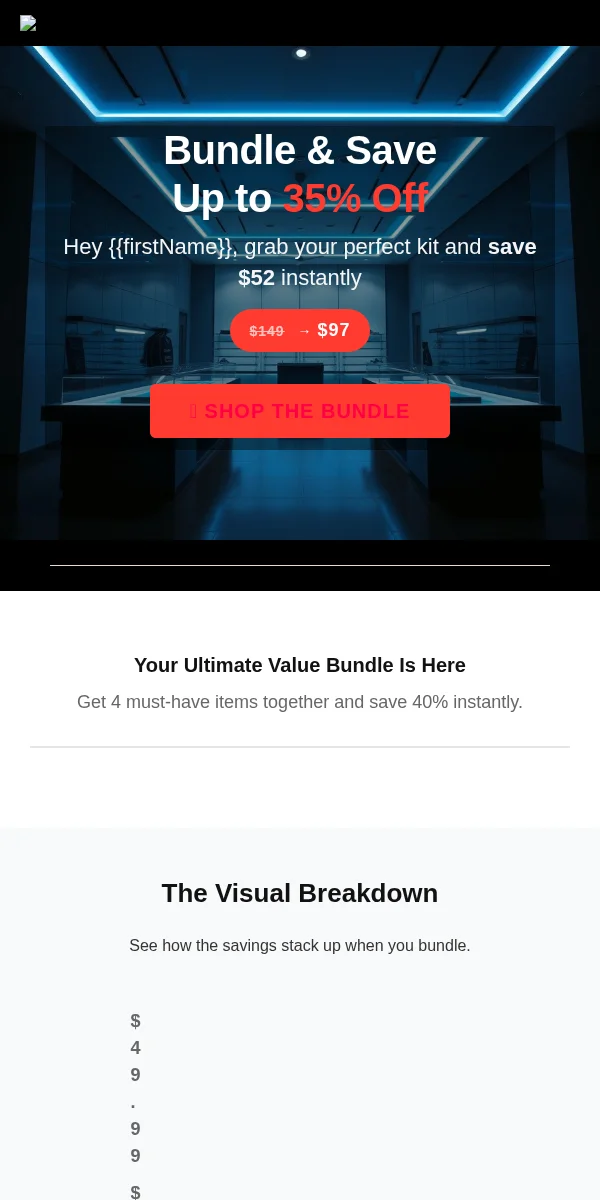 Bundle Deal Email Template for Ecommerce Retail