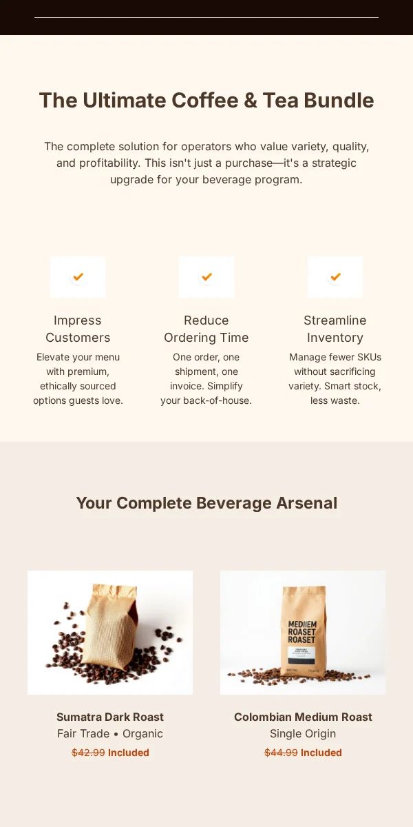 Bundle Deal Email Template for Food Beverage