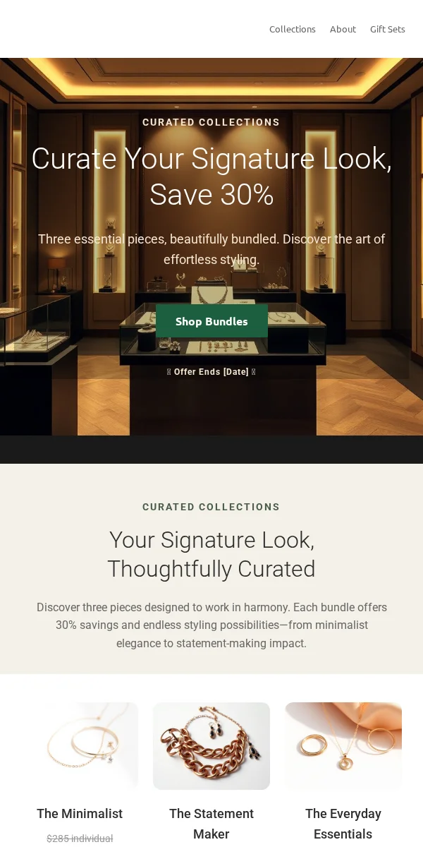 Bundle Deal Email Template for Jewelry Accessories