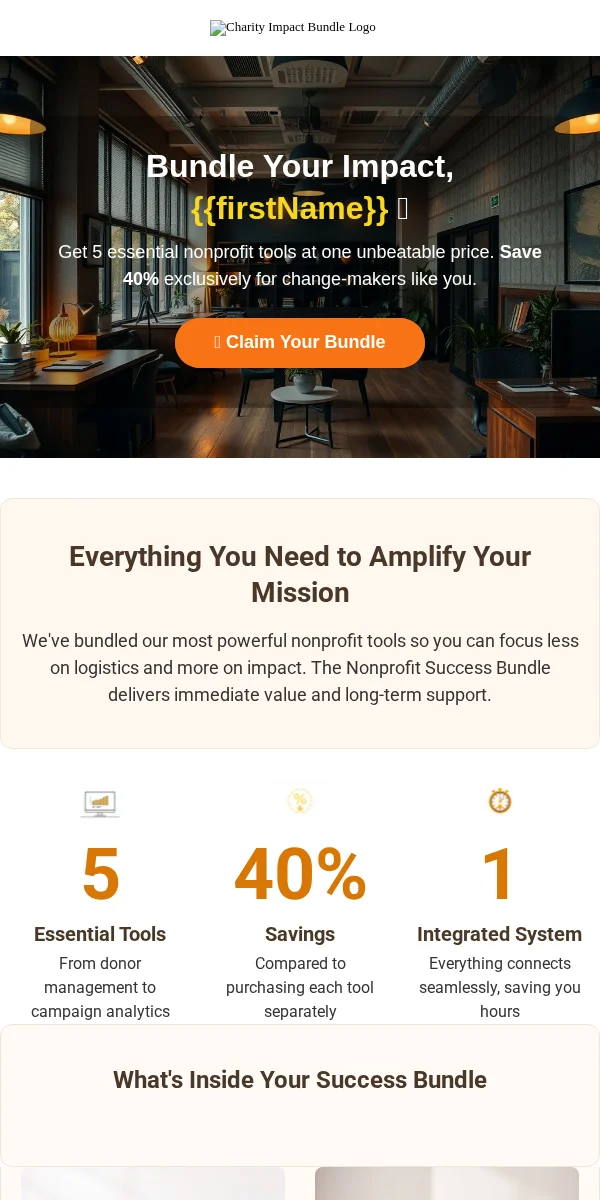 Bundle Deal Email Template for Nonprofit Charity
