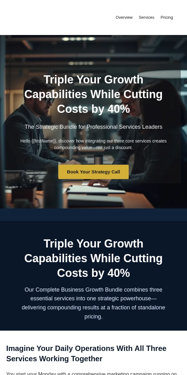 Bundle Deal Email Template for Professional Services