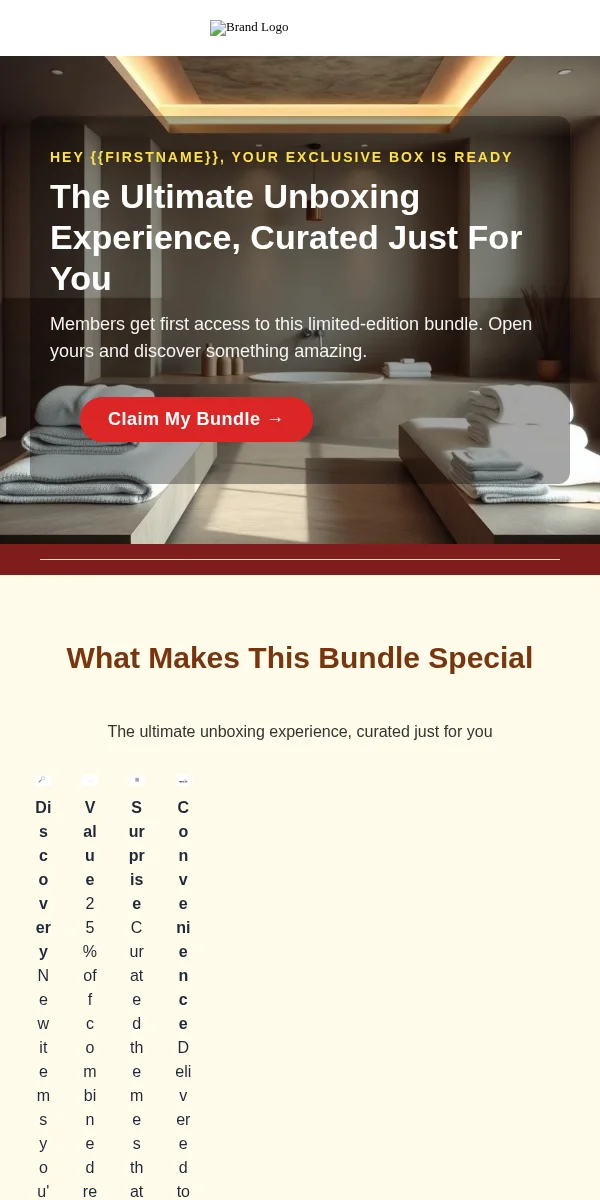 Bundle Deal Email Template for Subscription Boxes