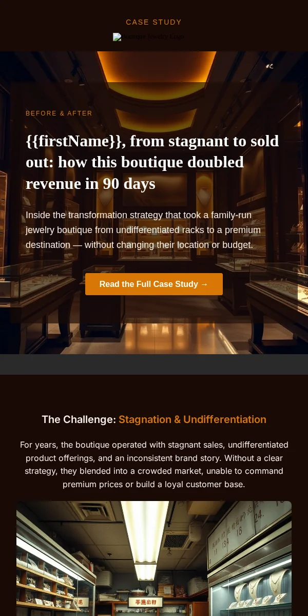 case study email template for jewelry brands