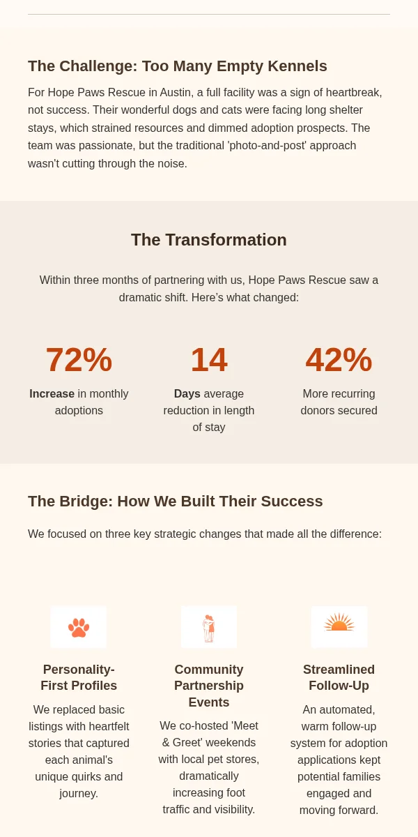 case study email template for pet businesses