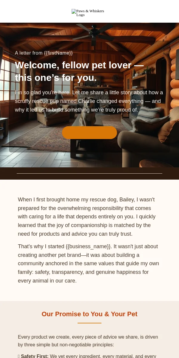 Ceo Letter Email Template for Pets Animals