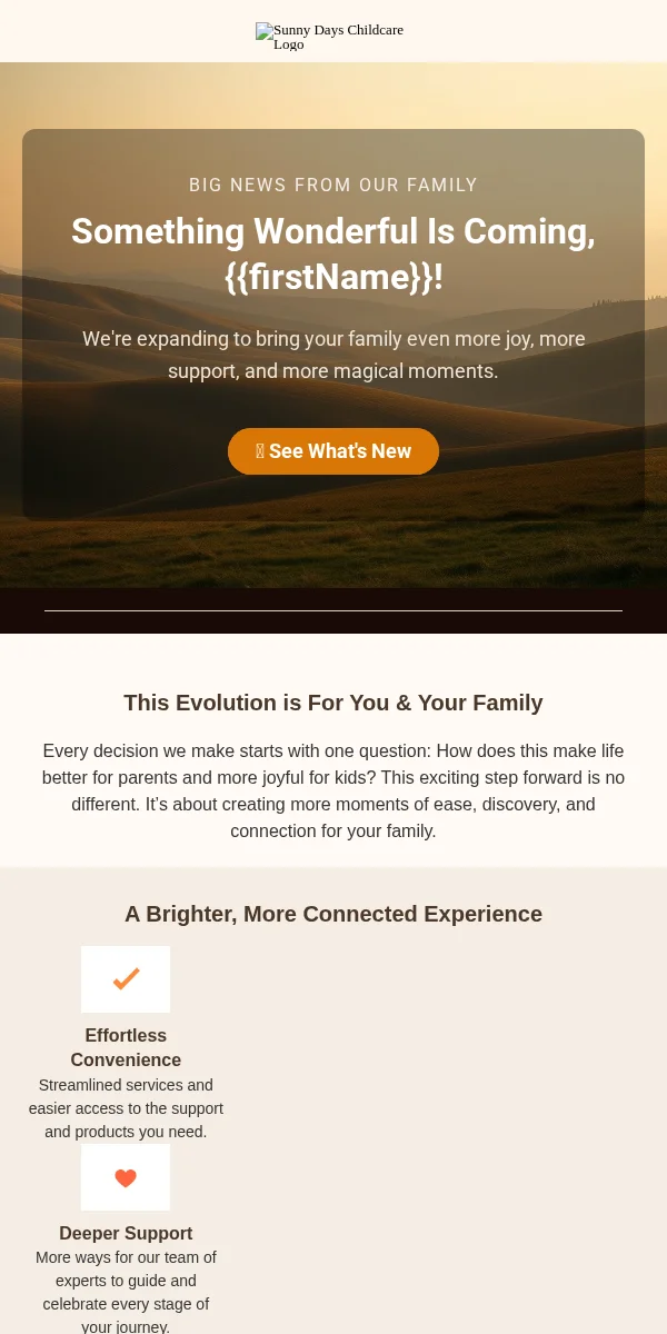 Company Announcement Email Template for Baby Kids