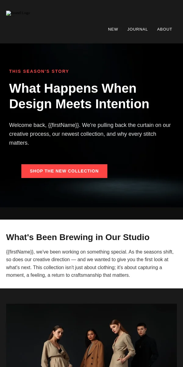 Company Update Email Template for Apparel Fashion