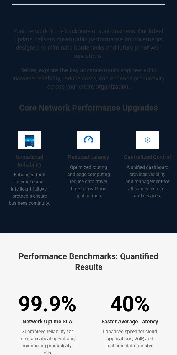 Company Update Email Template for Telecommunications