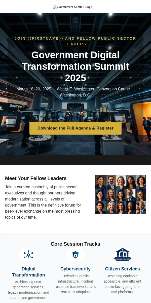 Conference Email Template for Government Public