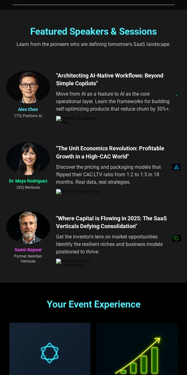 Conference Email Template for Saas Software