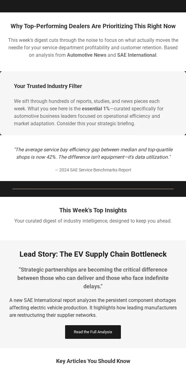 content digest email template for automotive
