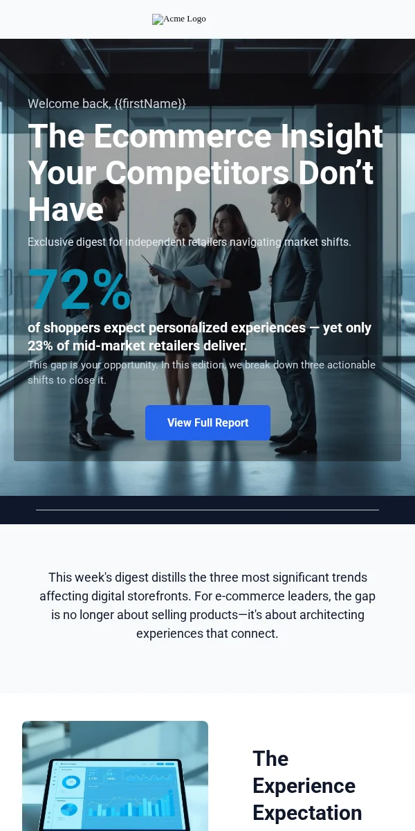 content digest email template for ecommerce