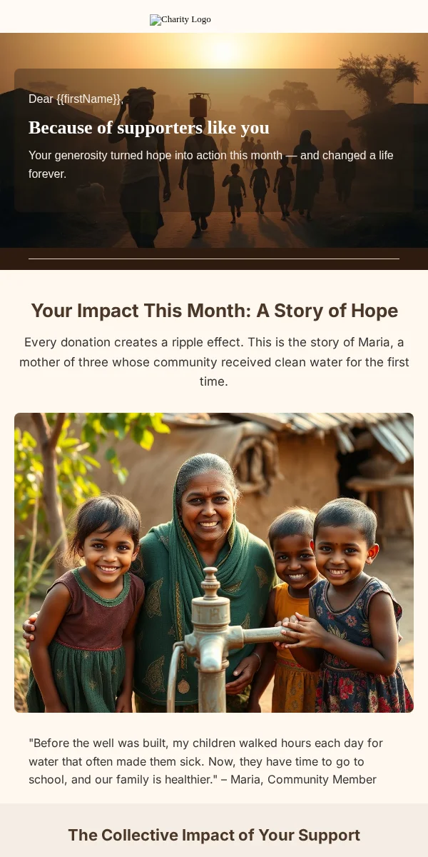 content digest email template for nonprofits