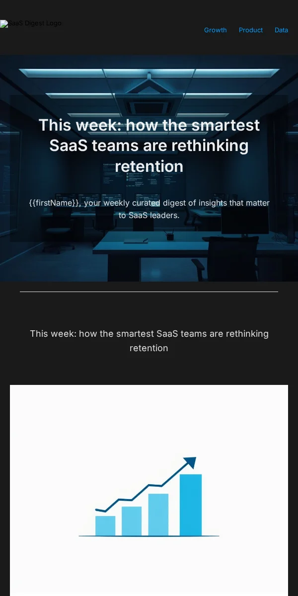 Content Digest Email Template for Saas Software
