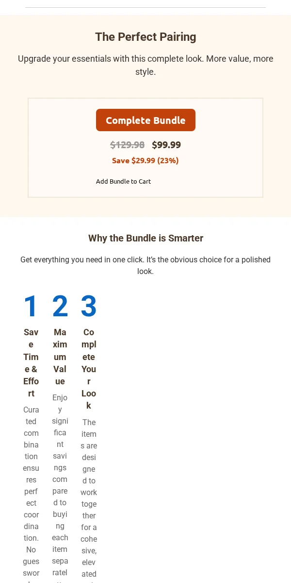 Cross Sell Upsell Email Template for Ecommerce Retail