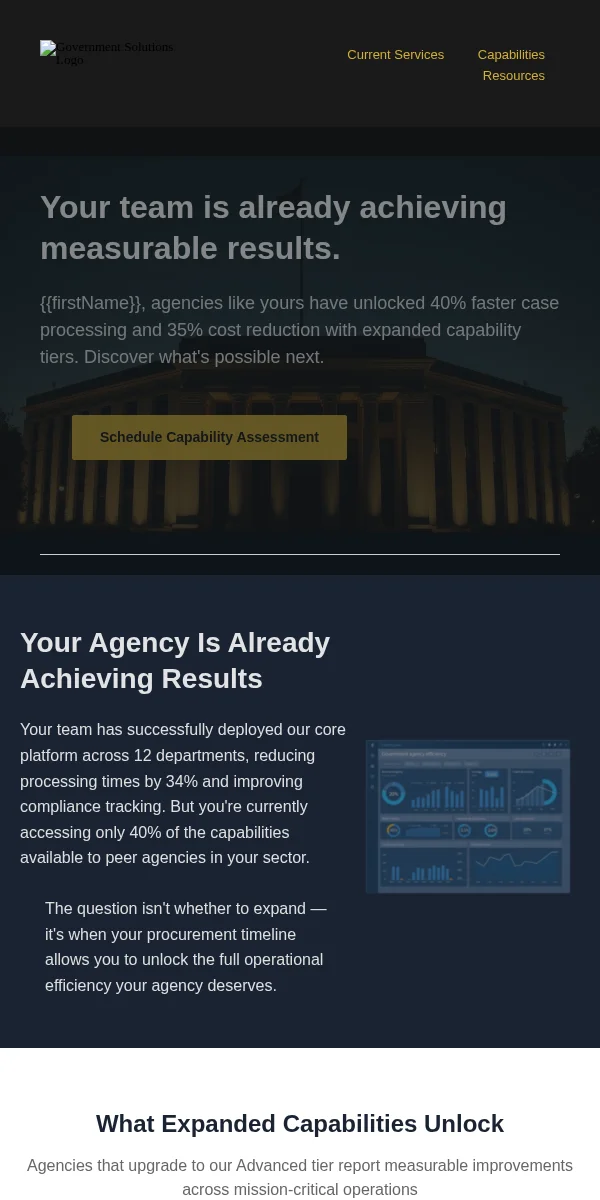Cross Sell Upsell Email Template for Government Public
