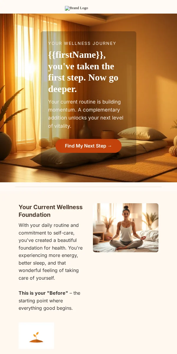 Cross Sell Upsell Email Template for Health Wellness