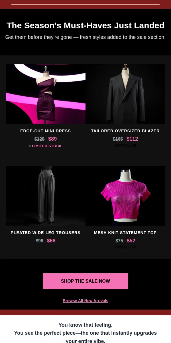 Discount Offer Email Template for Apparel Fashion