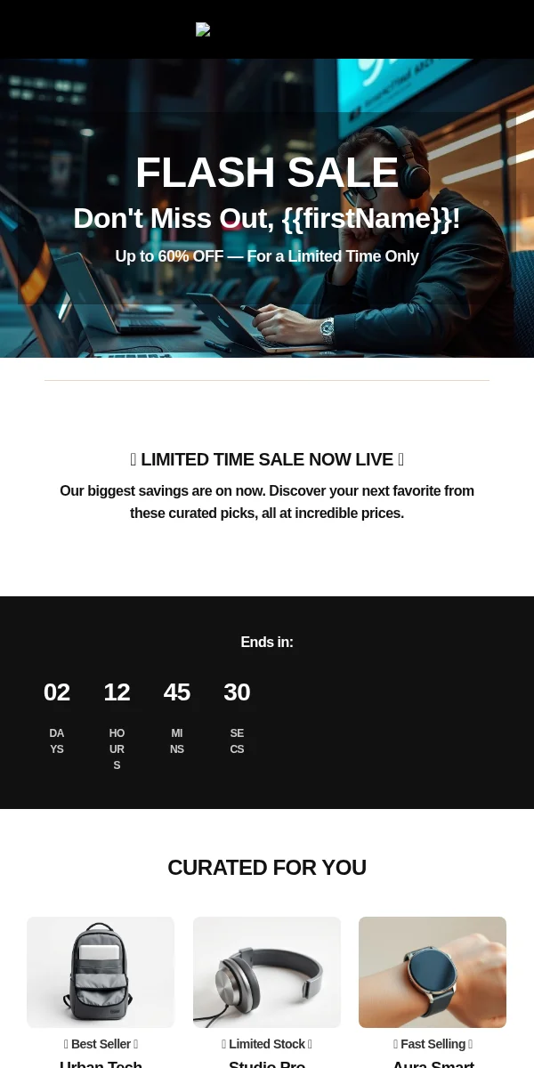Discount Offer Email Template for Ecommerce Retail