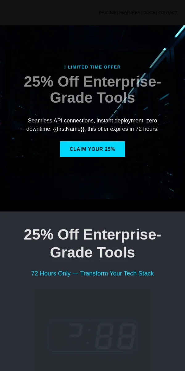 Discount Offer Email Template for Technology