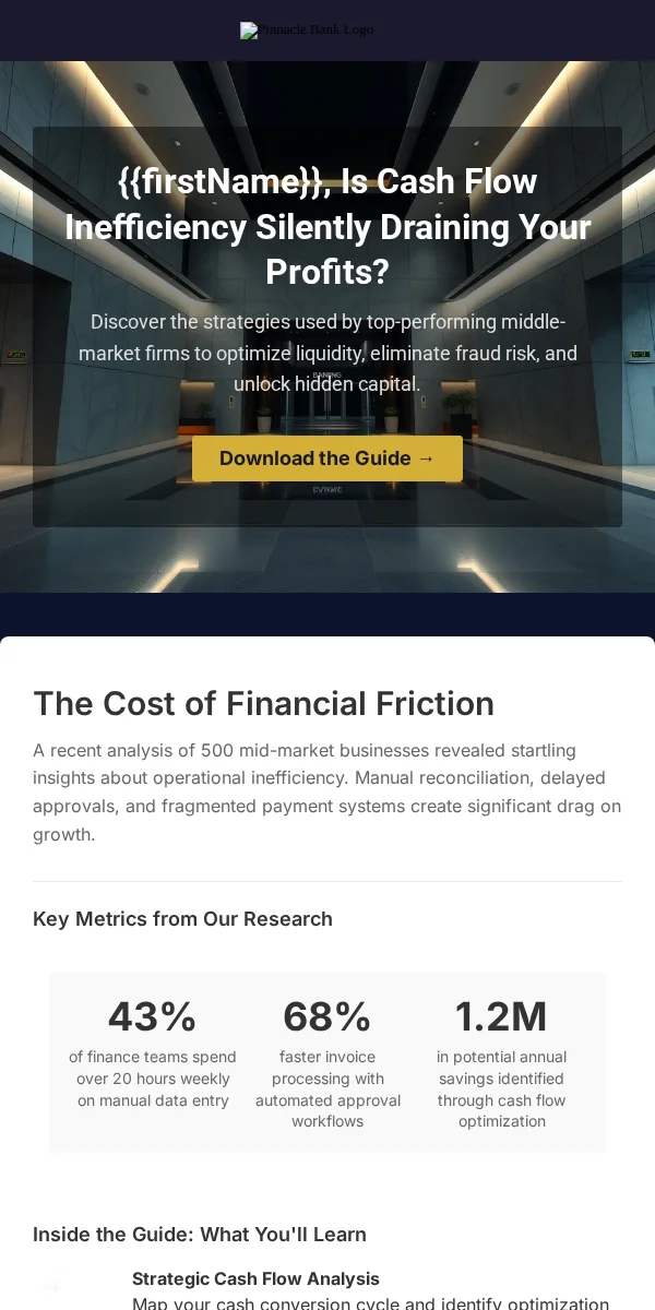educational content email template for financial services