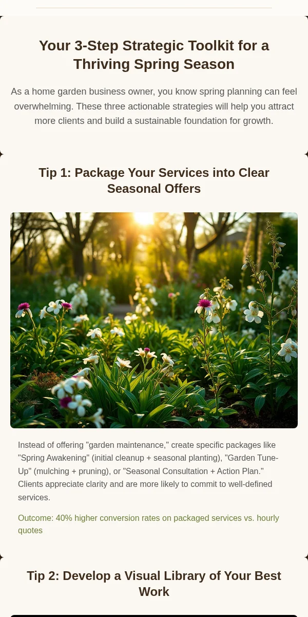 educational content email template for home & garden