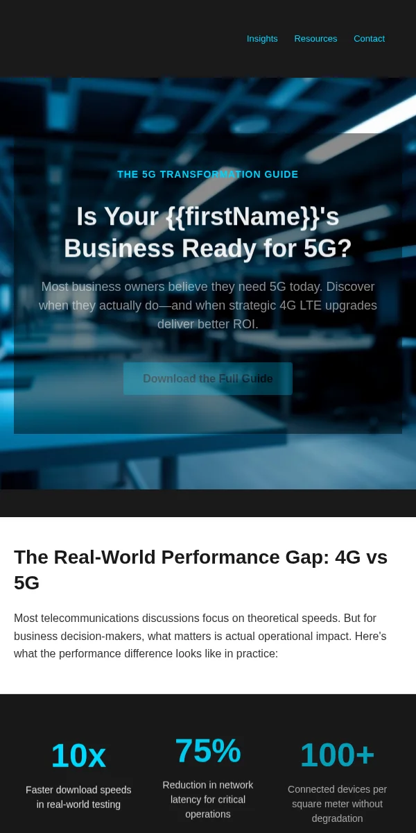 Educational Content Email Template for Telecommunications