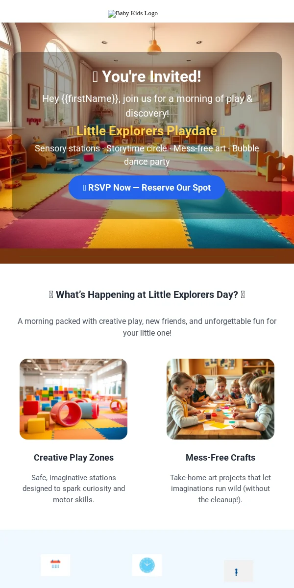 Event Invitation Email Template for Baby Kids