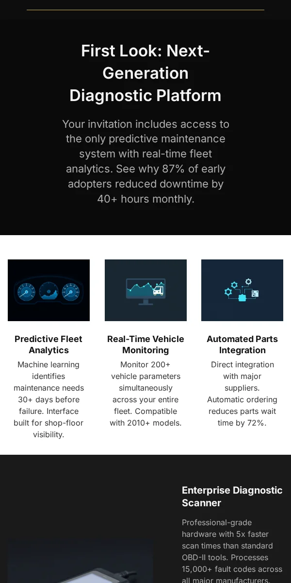 Exclusive Access Email Template for Automotive