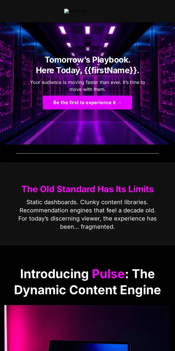 Feature Announcement Email Template for Entertainment Media