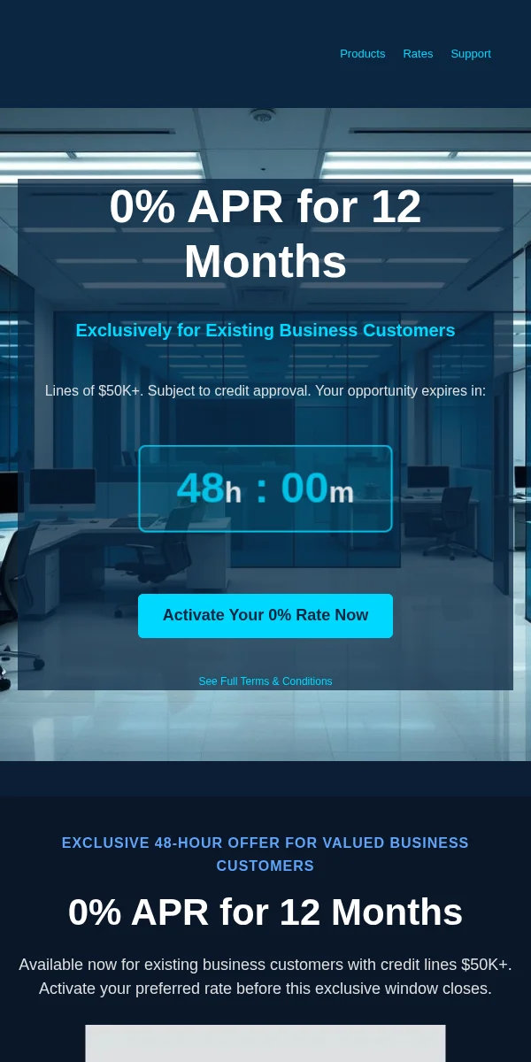 Flash Sale Email Template for Finance Banking