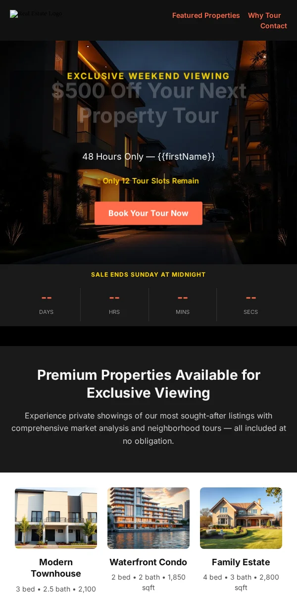 Flash Sale Email Template for Real Estate
