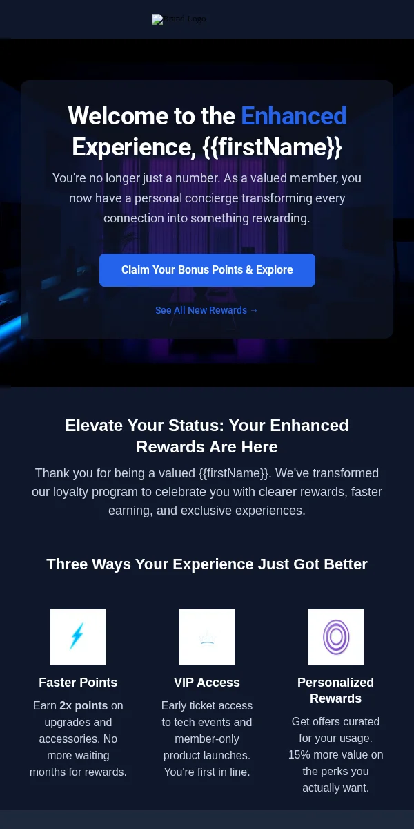 Loyalty Program Email Template for Telecommunications