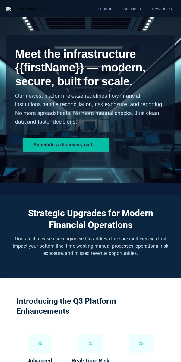 new arrival email template for financial services