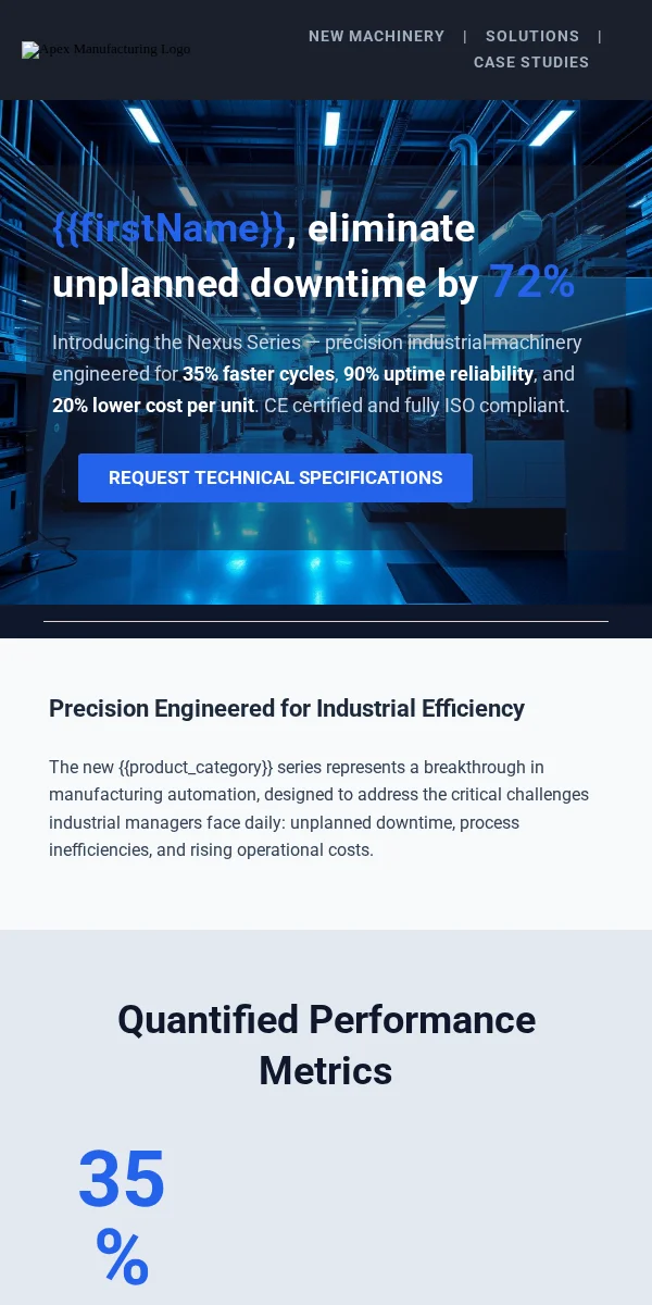 new arrival email template for manufacturing