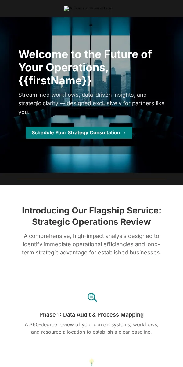 new arrival email template for professional services