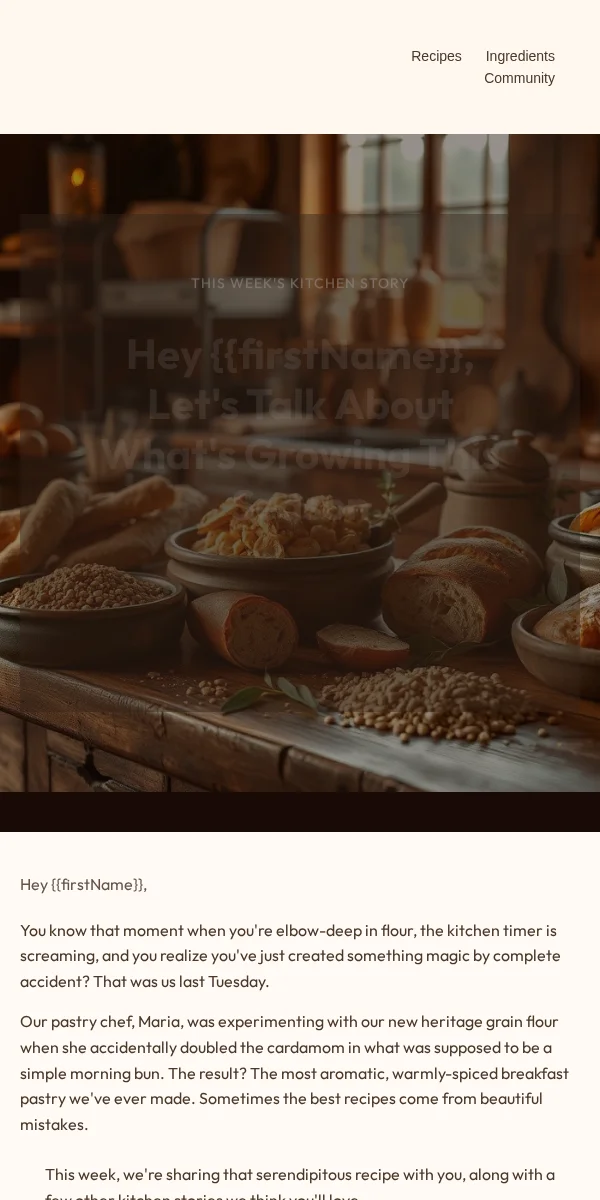 Newsletter Email Template for Food Beverage