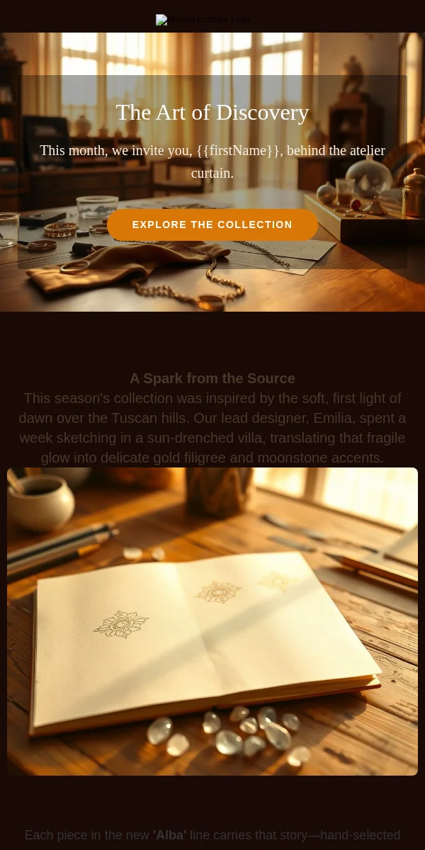 Newsletter Email Template for Jewelry Accessories