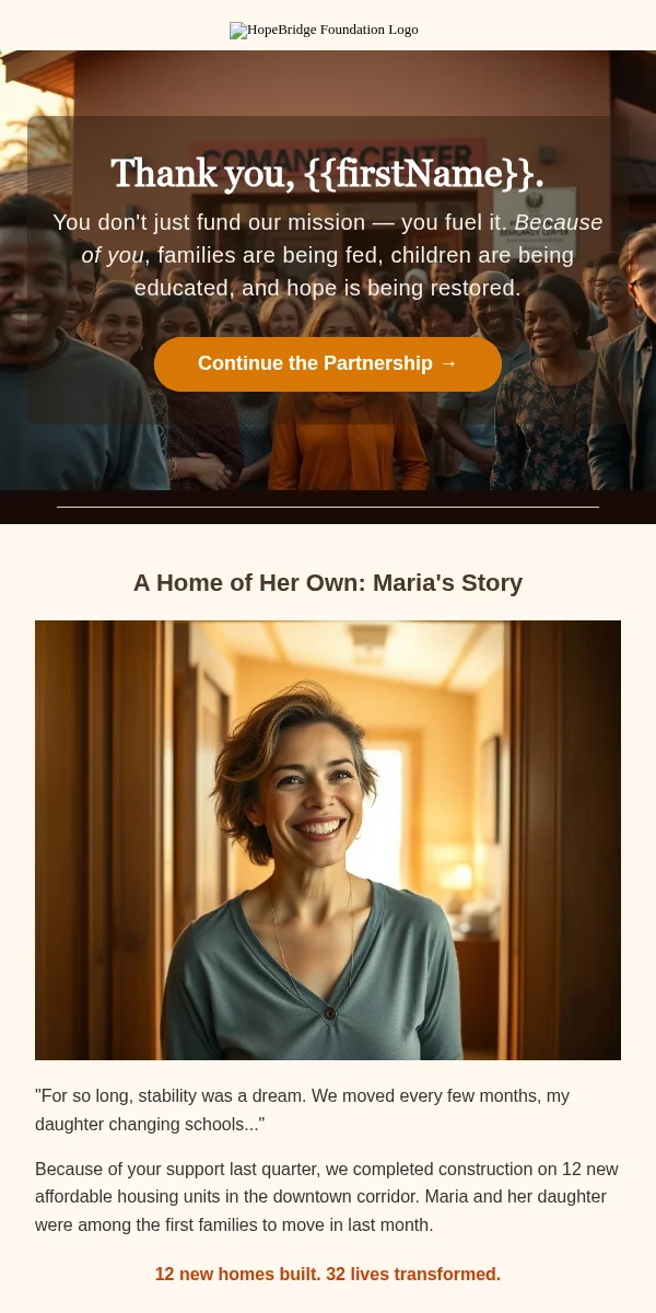 Newsletter Email Template for Nonprofit Charity